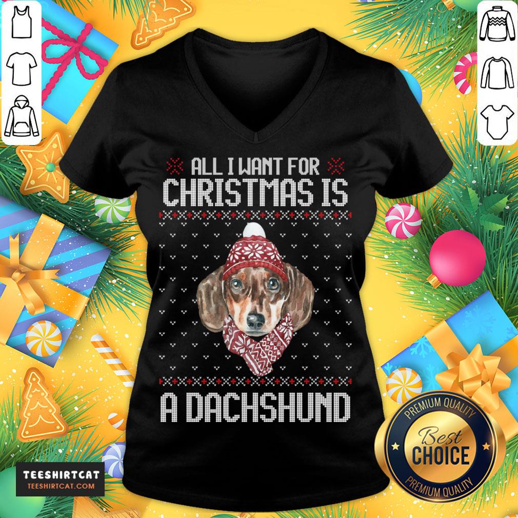 Top All I Want For Christmas Is A Dachshund Christmas T-Shirt