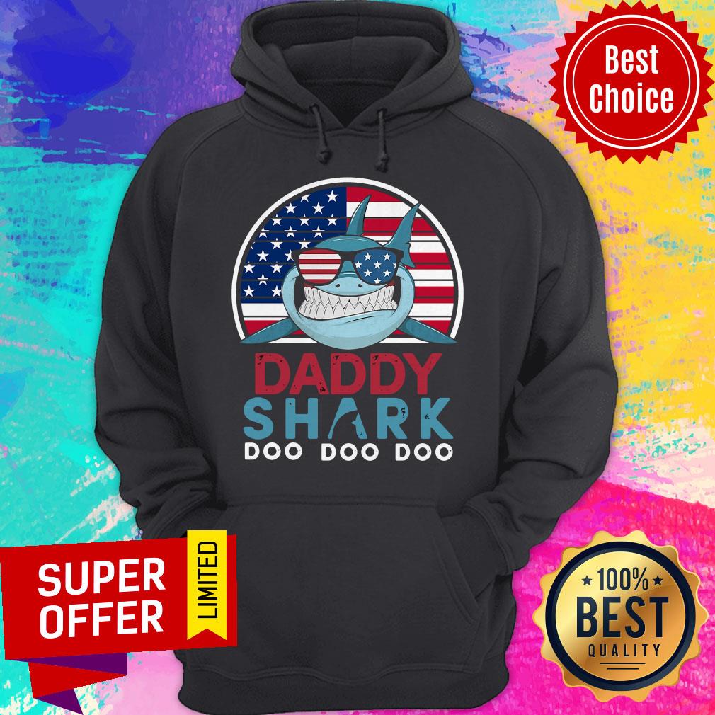 Top America Flag Daddy Shark Doo Doo Doo Shirt