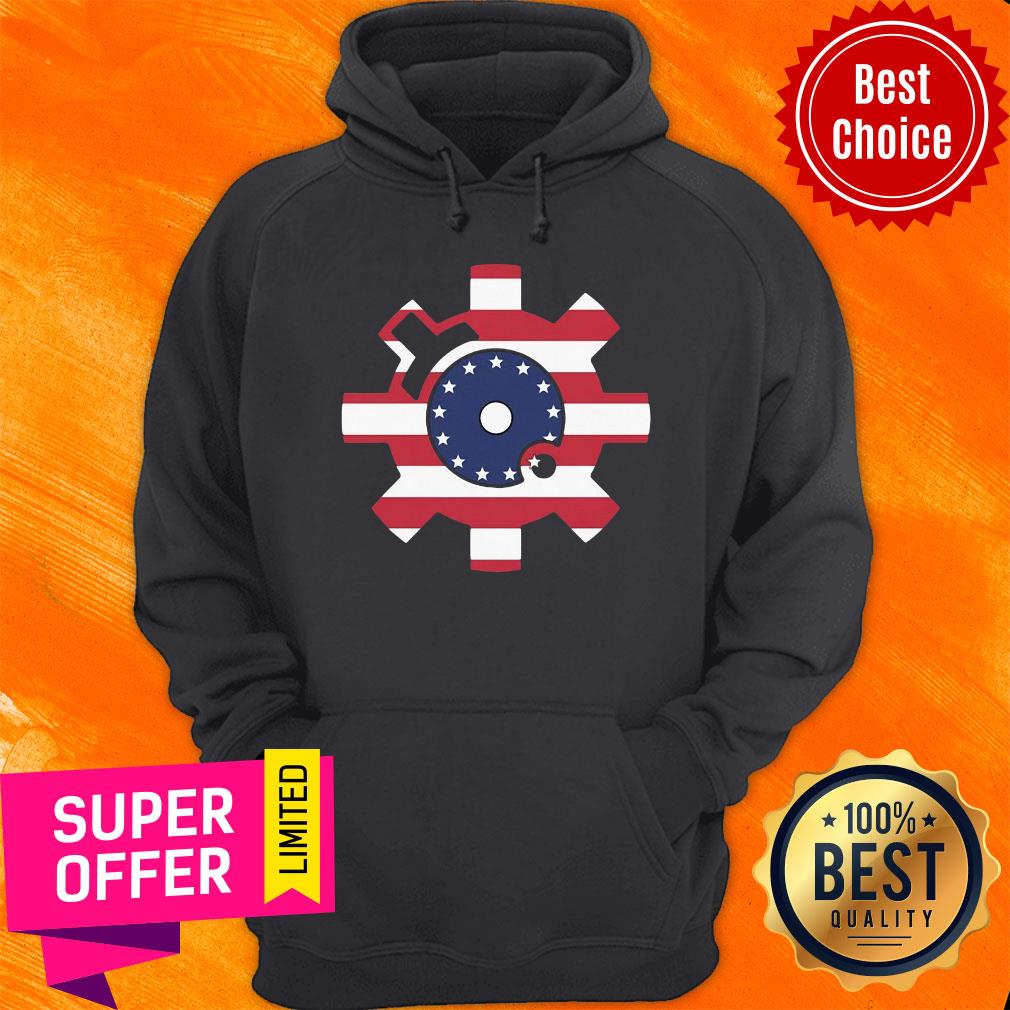 Top Betsy Ross Flag Bolt Face Shirt