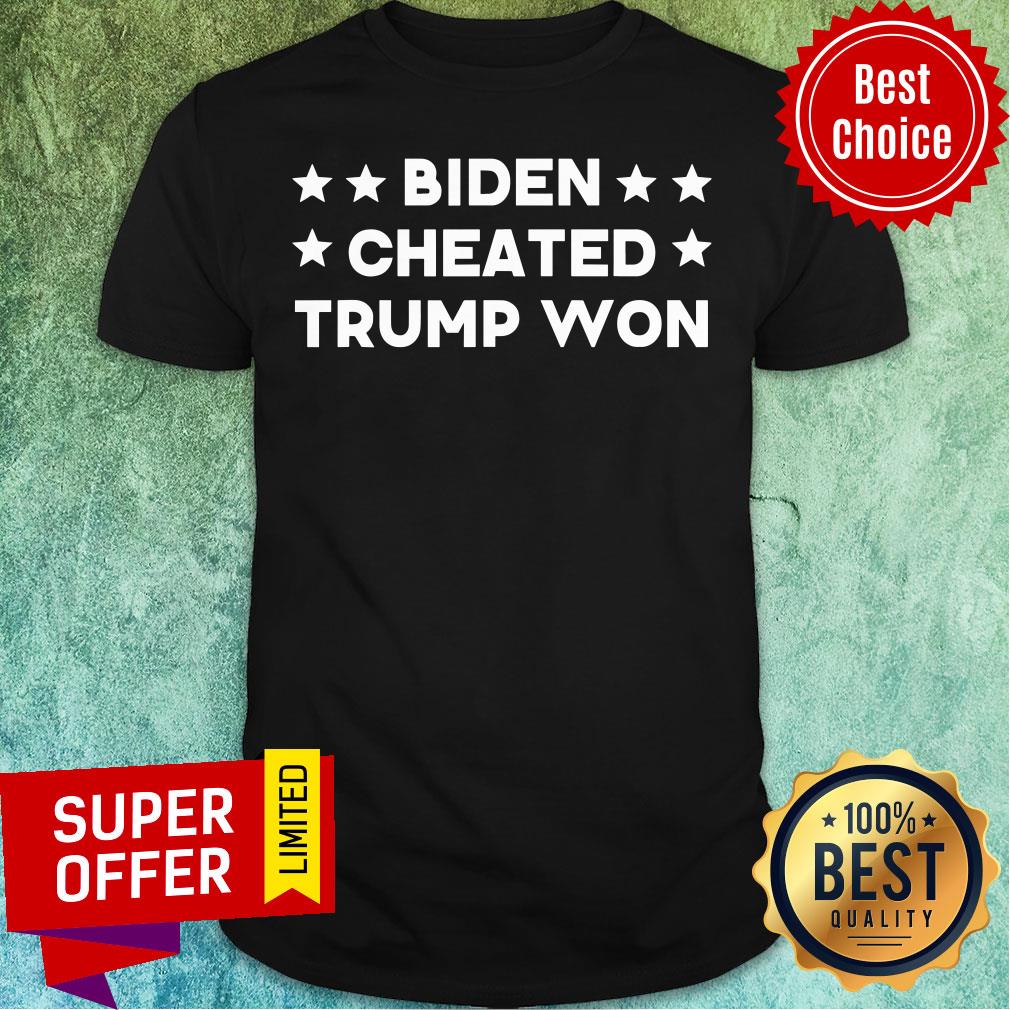 Top Biden Cheated Trump Won Not My President Joe Biden Stars Shirt