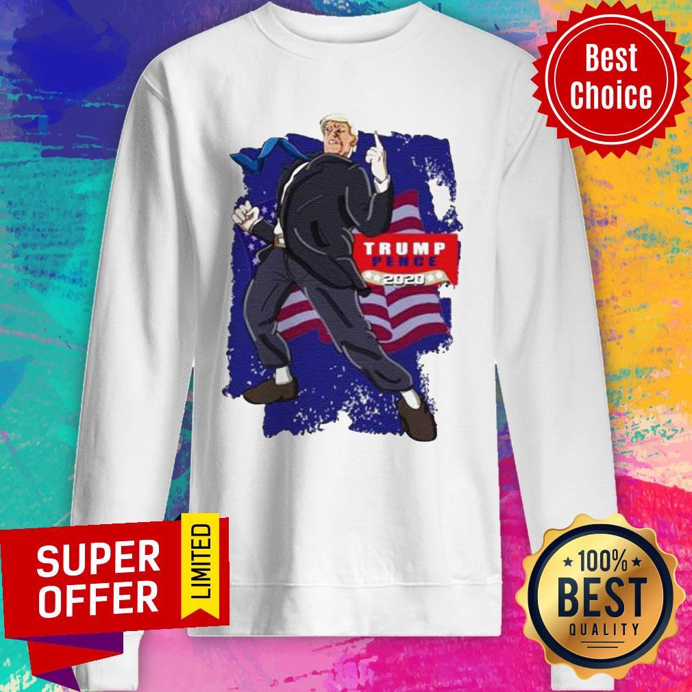 Top Donald Trump Pence 2020 American Flag Shirt