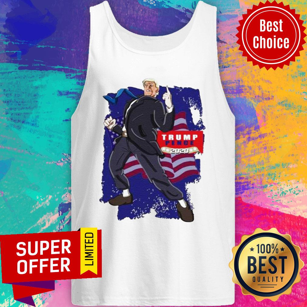 Top Donald Trump Pence 2020 American Flag Shirt