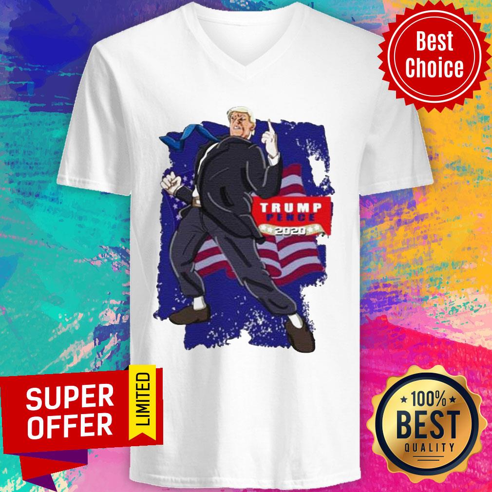 Top Donald Trump Pence 2020 American Flag Shirt