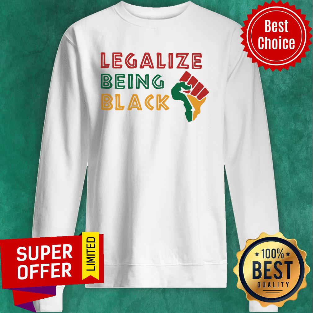 Top Fist Isolated Legalize Being Black Shirt