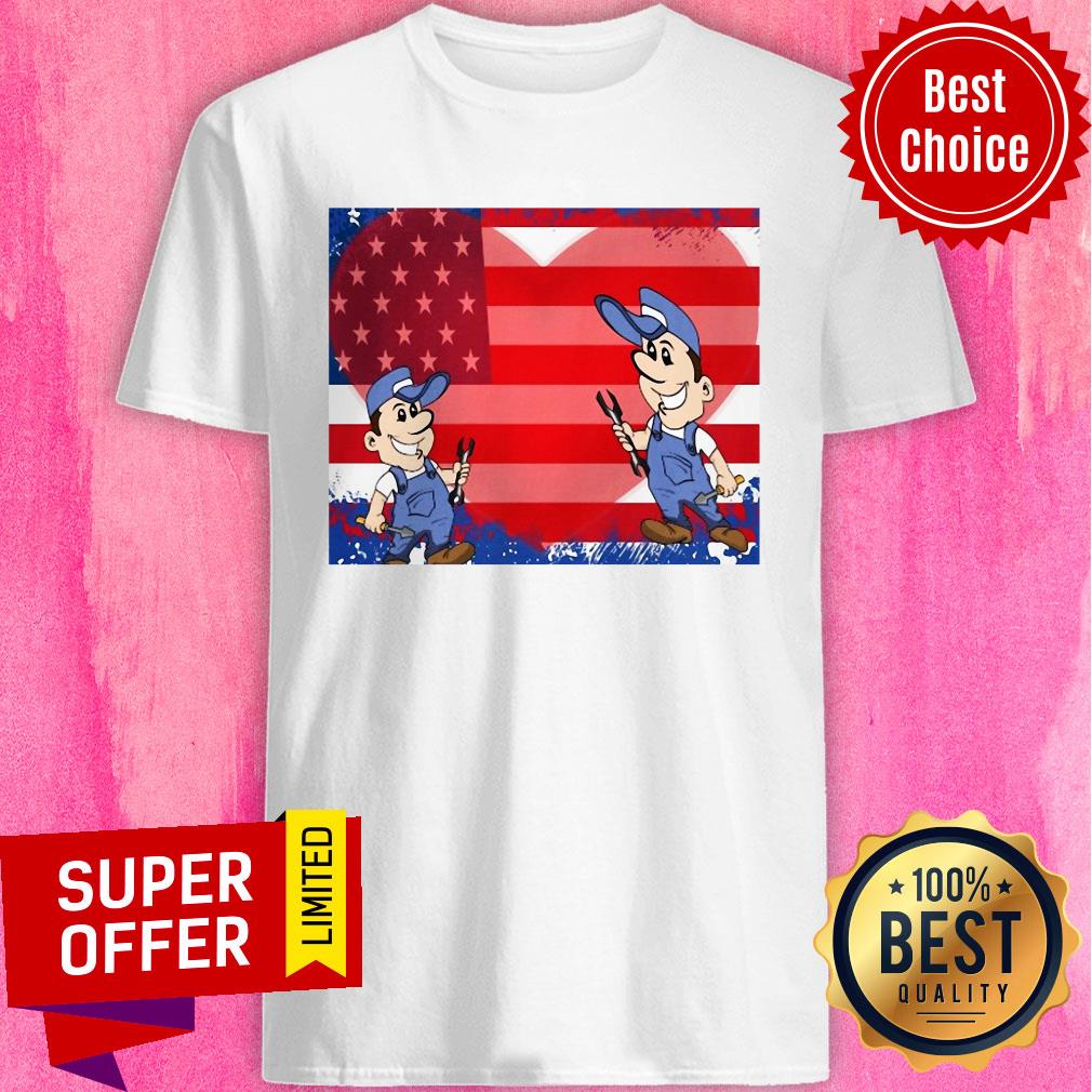 Top Fix Your Heart America Flag Shirt