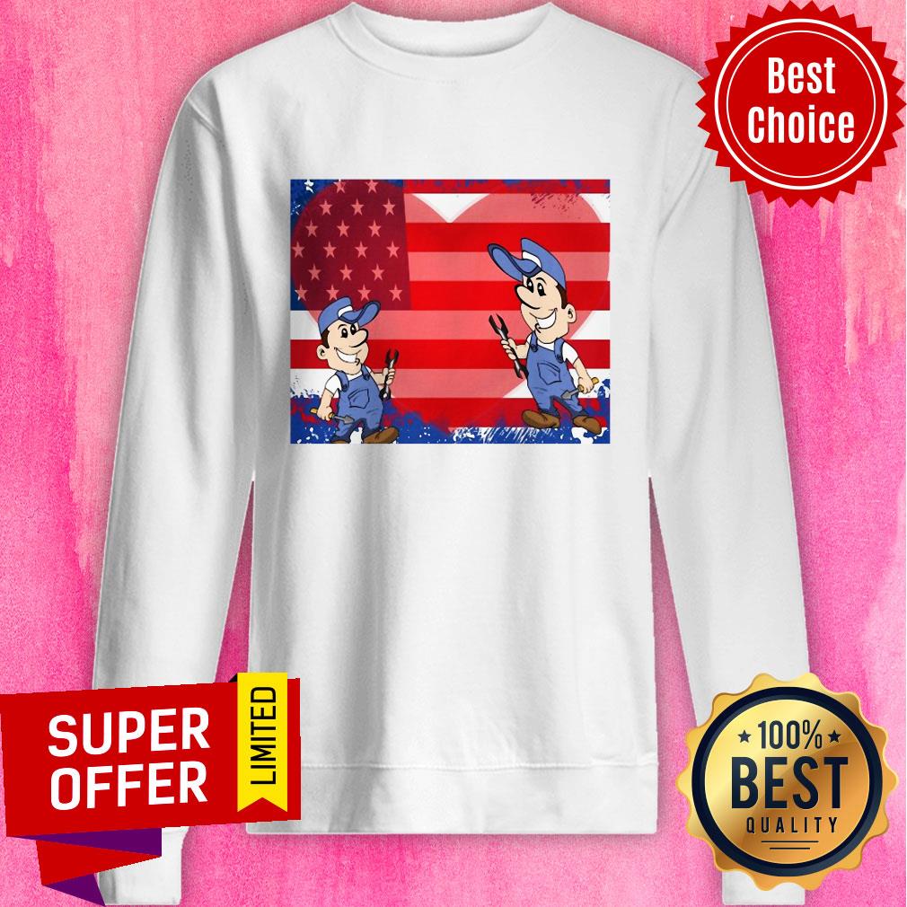 Top Fix Your Heart America Flag Shirt