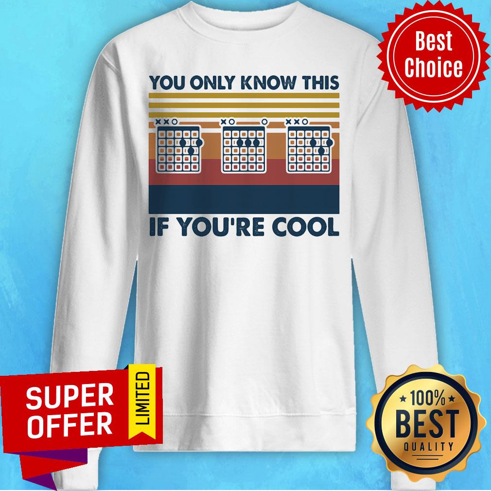 Top Guitar You Only Know This If You’re Cool Vintage Retro Shirt