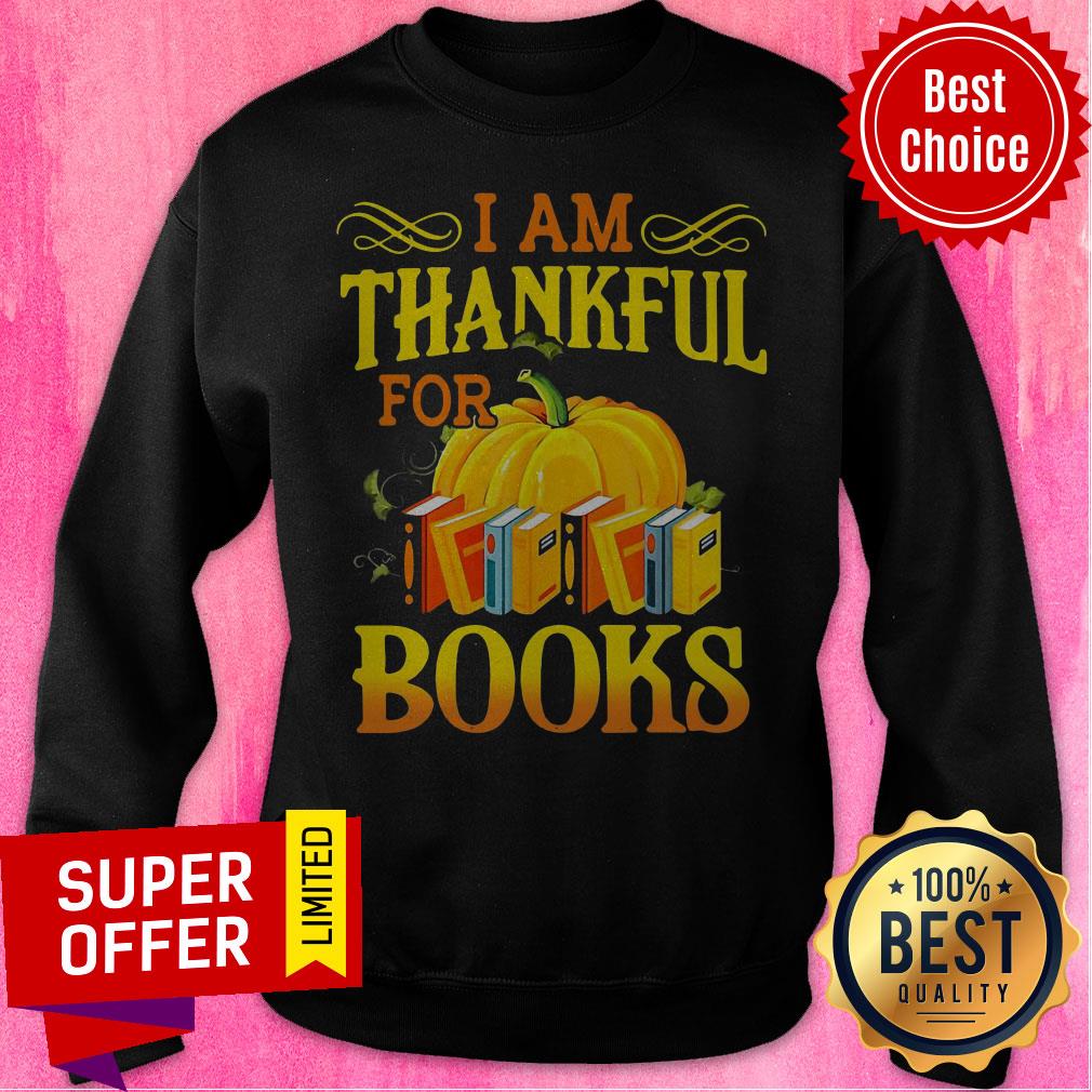 Top I Am Thankful For Books Halloween Shirt