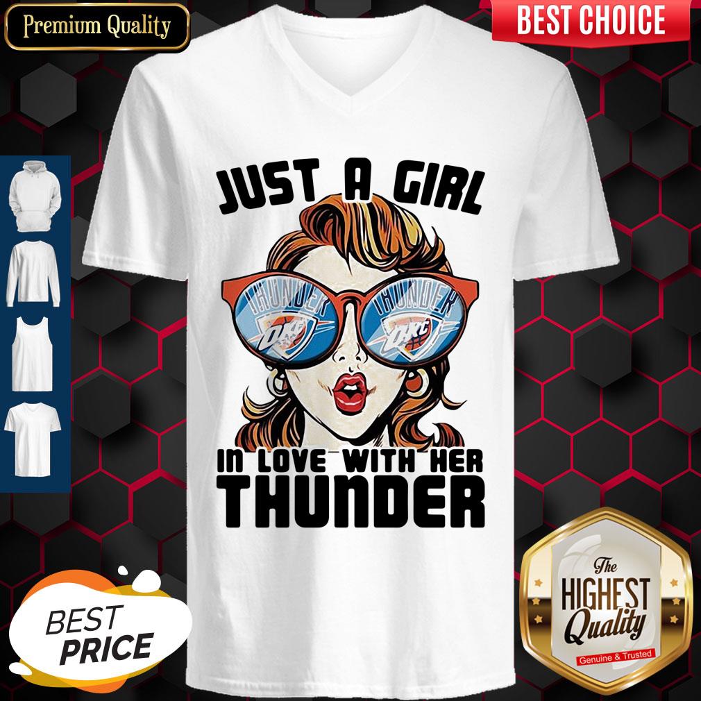 Top Just A Girl In Love With Her Oklahoma City Thunder Shirt