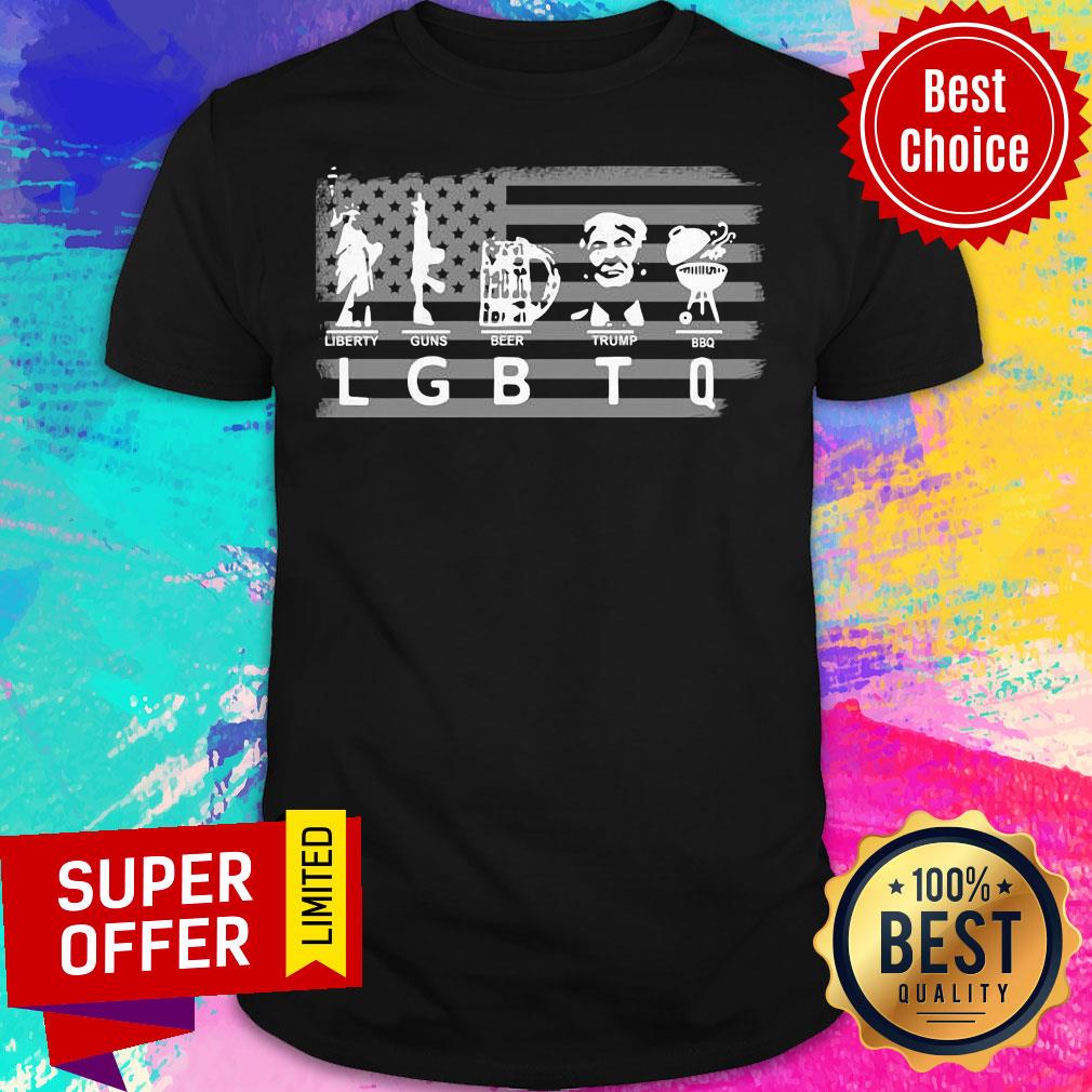 Top LGBT Liberty Guns Beer TQ Trump BBQ Shirt