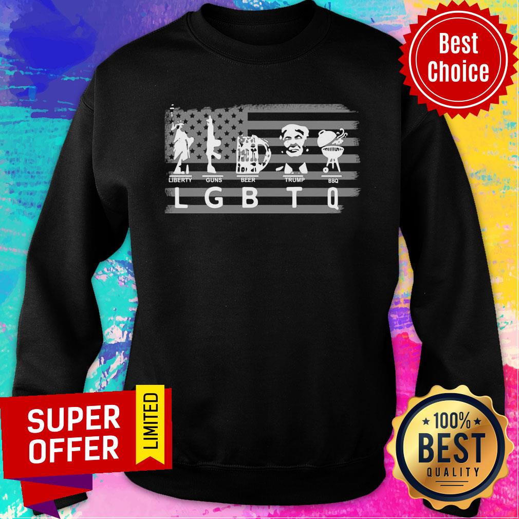 Top LGBT Liberty Guns Beer TQ Trump BBQ Shirt