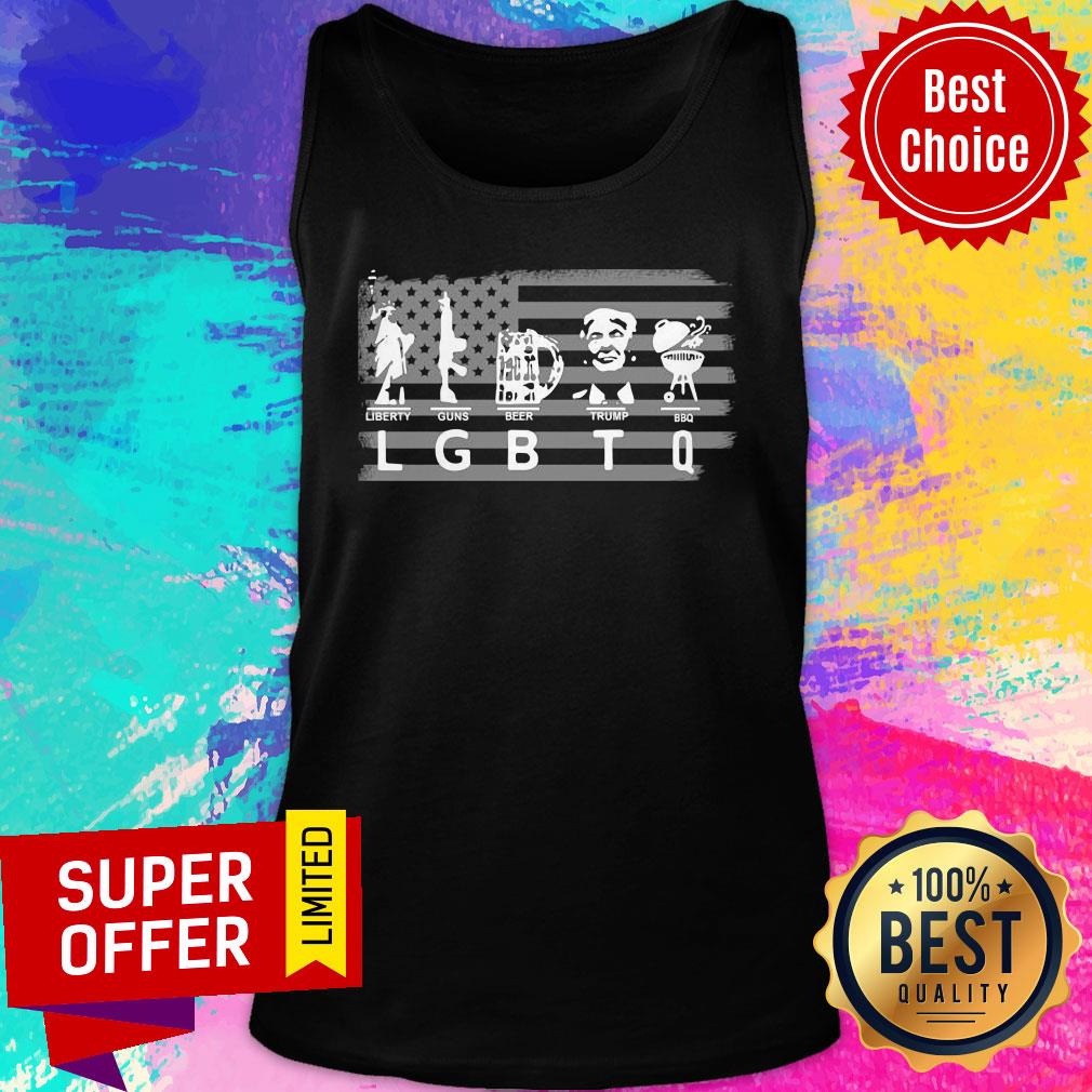 Top LGBT Liberty Guns Beer TQ Trump BBQ Shirt
