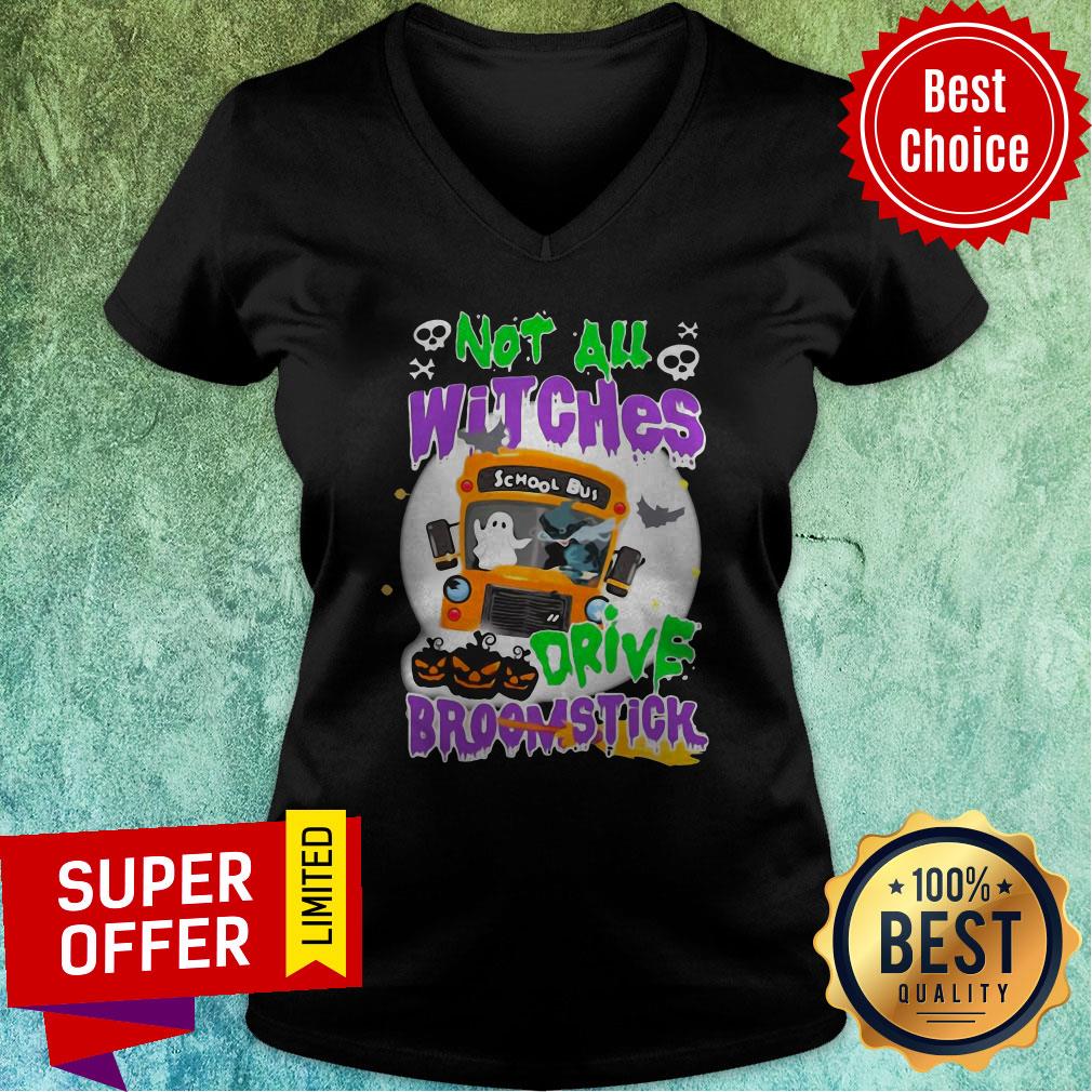 Top Pumpkin Ghost Halloween Not All Witches Drive Broomstick Shirt