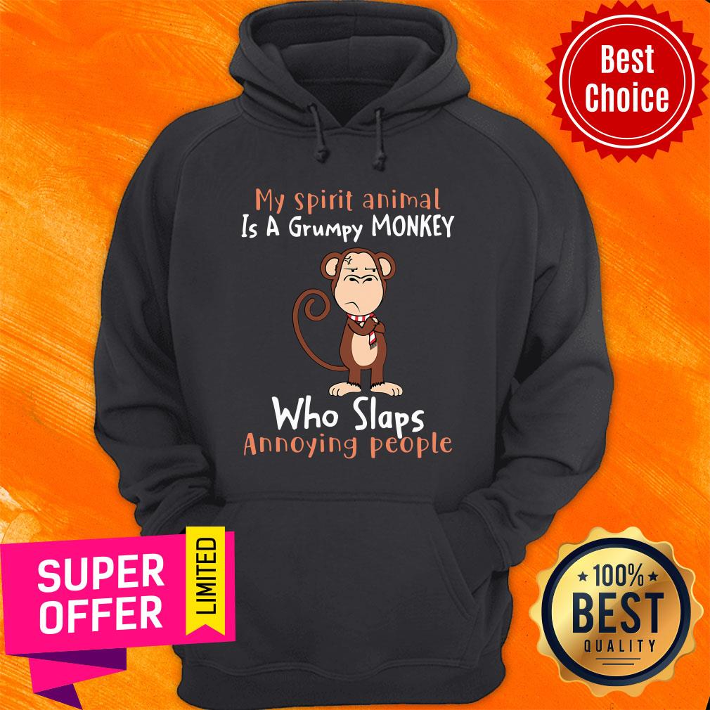 Top Spirit Animal Is A Grumpy Monkey Who Slaps Annoying People Shirt