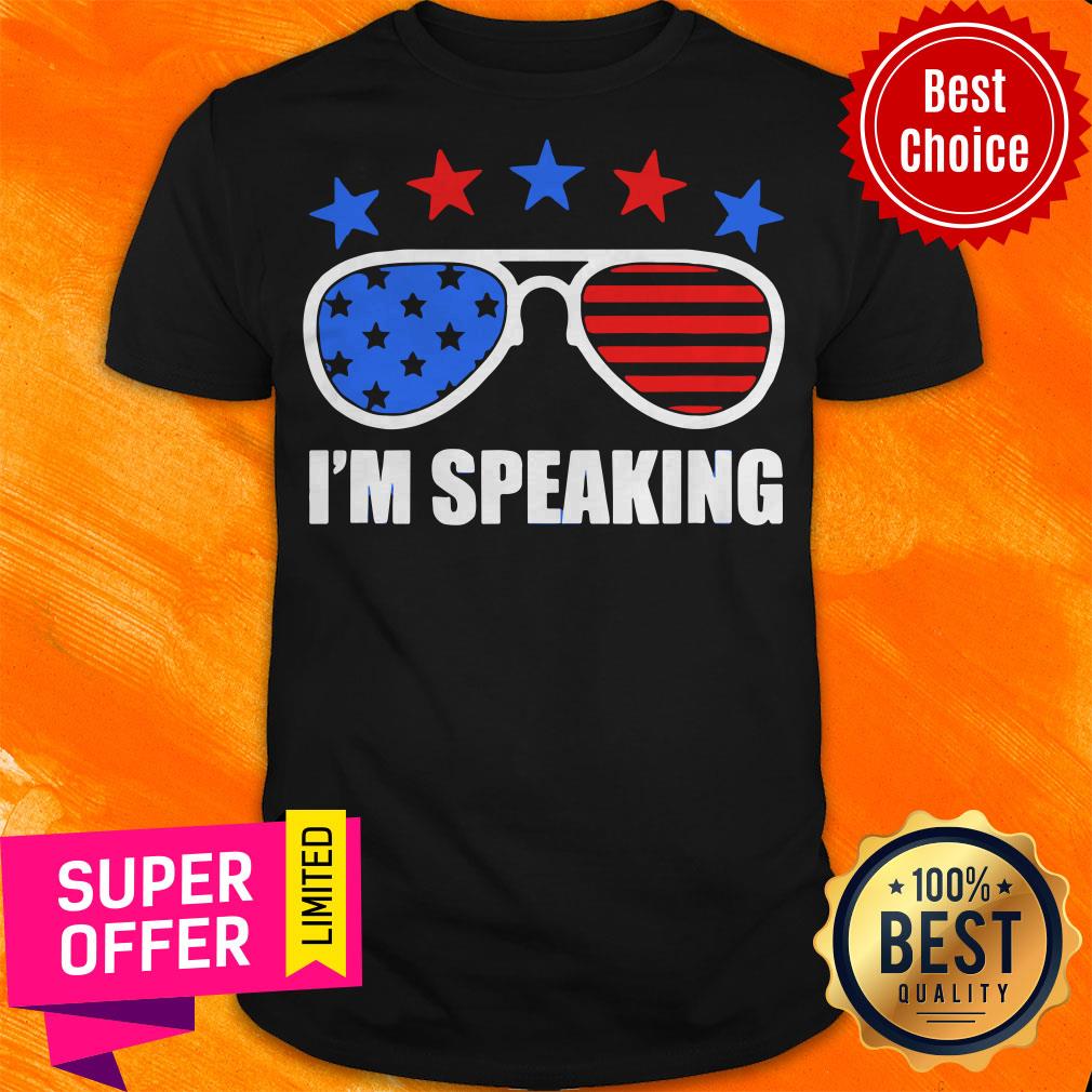 Top Star And Glass I’m Speaking American Flag Glass Shirt