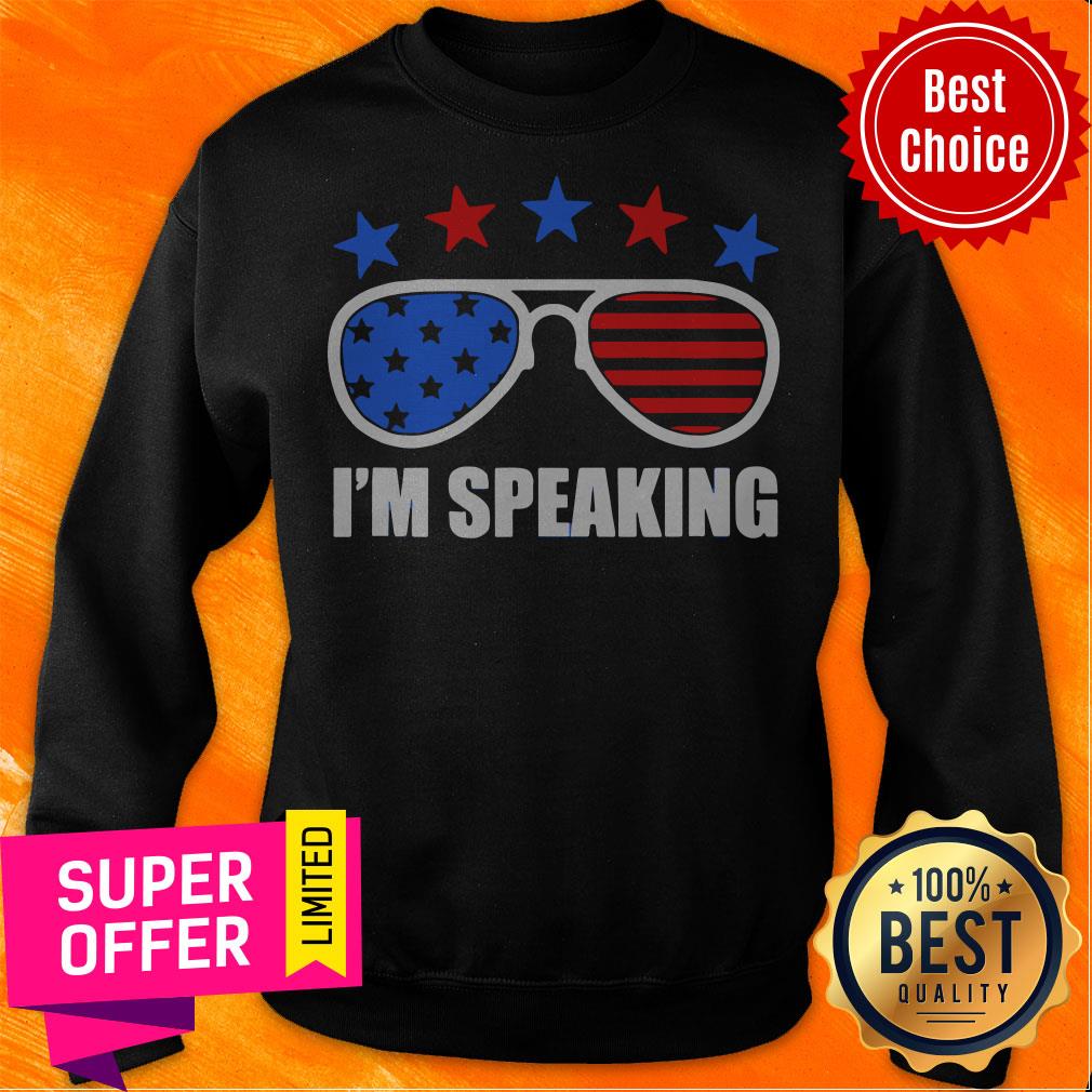 Top Star And Glass I’m Speaking American Flag Glass Shirt