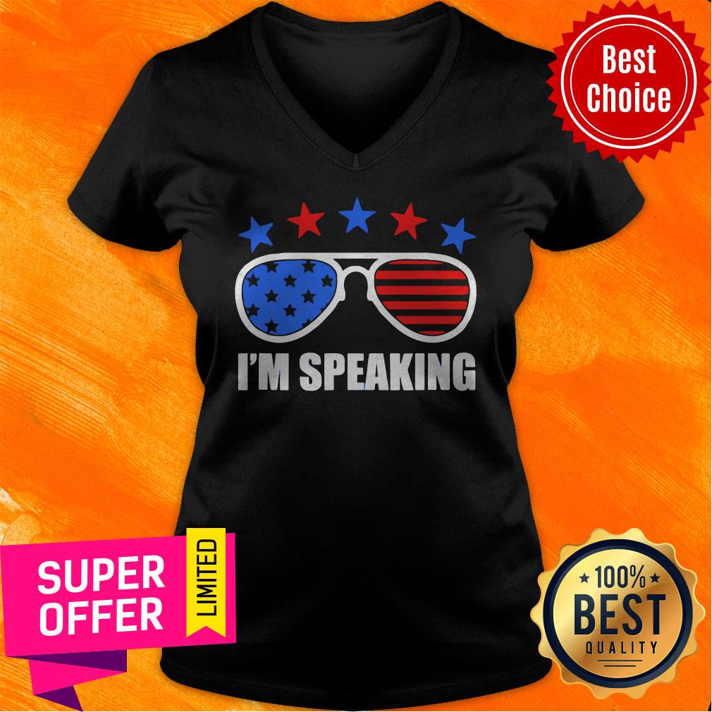 Top Star And Glass I’m Speaking American Flag Glass Shirt