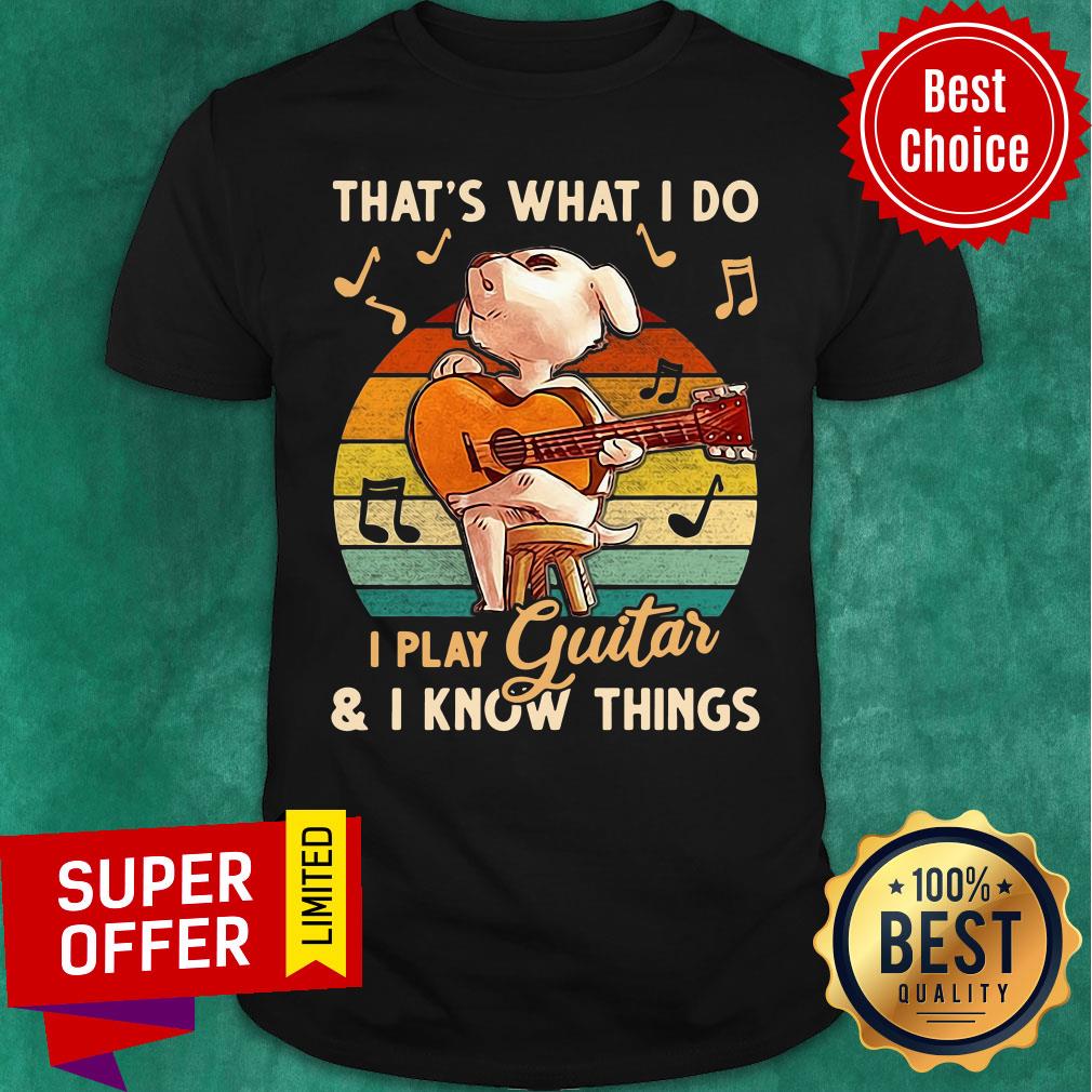 Top That's What I Do I Play Guitar And I Know Things Vintage Shirt