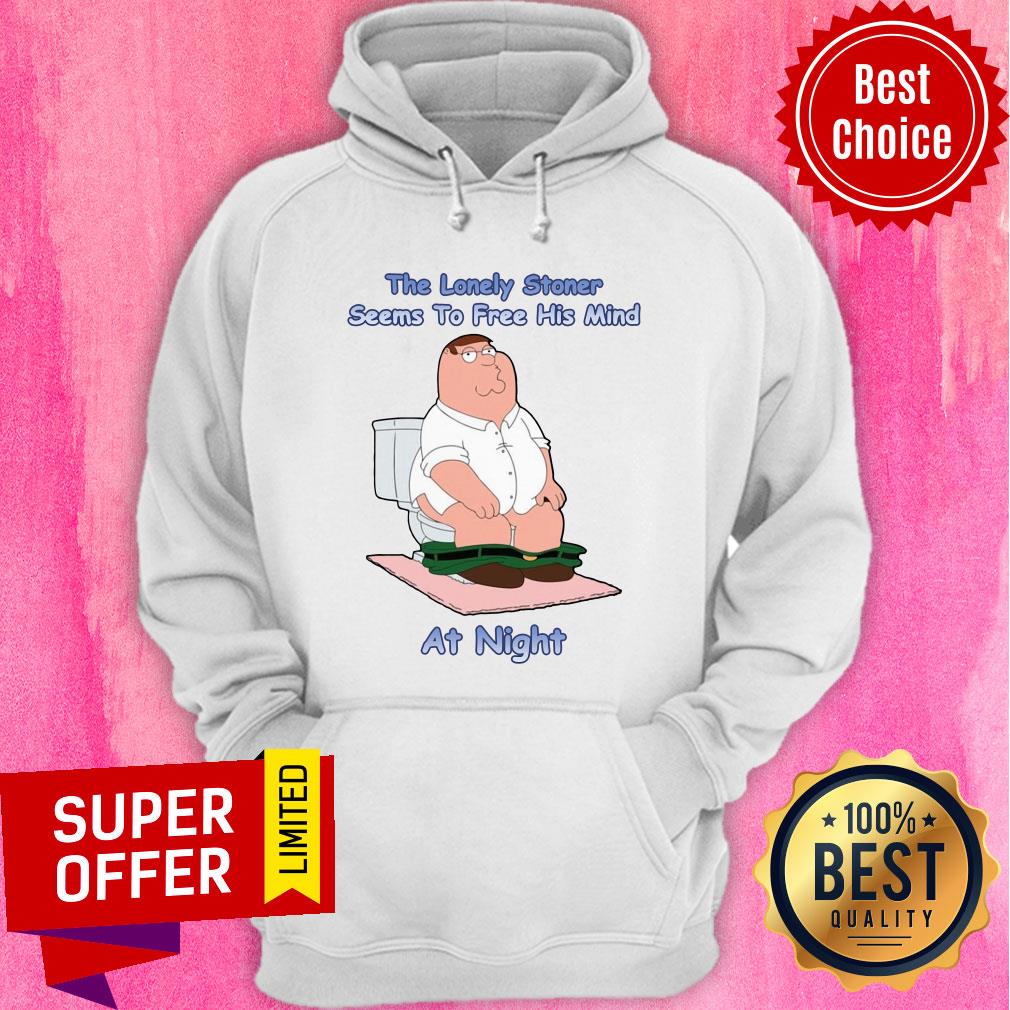 Top The Lonely Stoner Seems To Free His Mind At Night Shirt