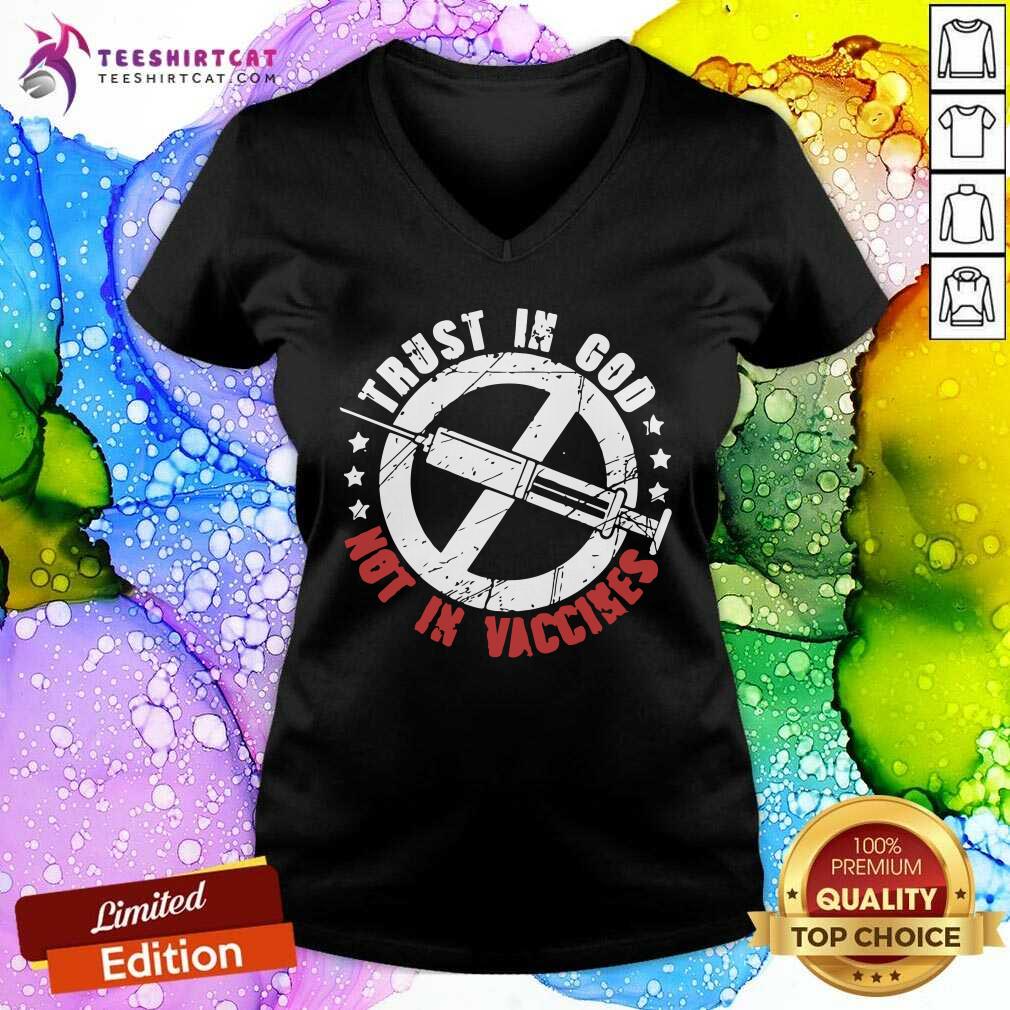 Trust In God Not In Vaccines American Flag Shirt