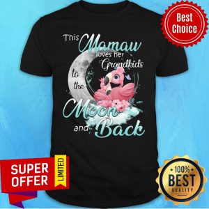 Flamingo This Mamaw Loves Her Grandkids To The Moon And Back Shirt