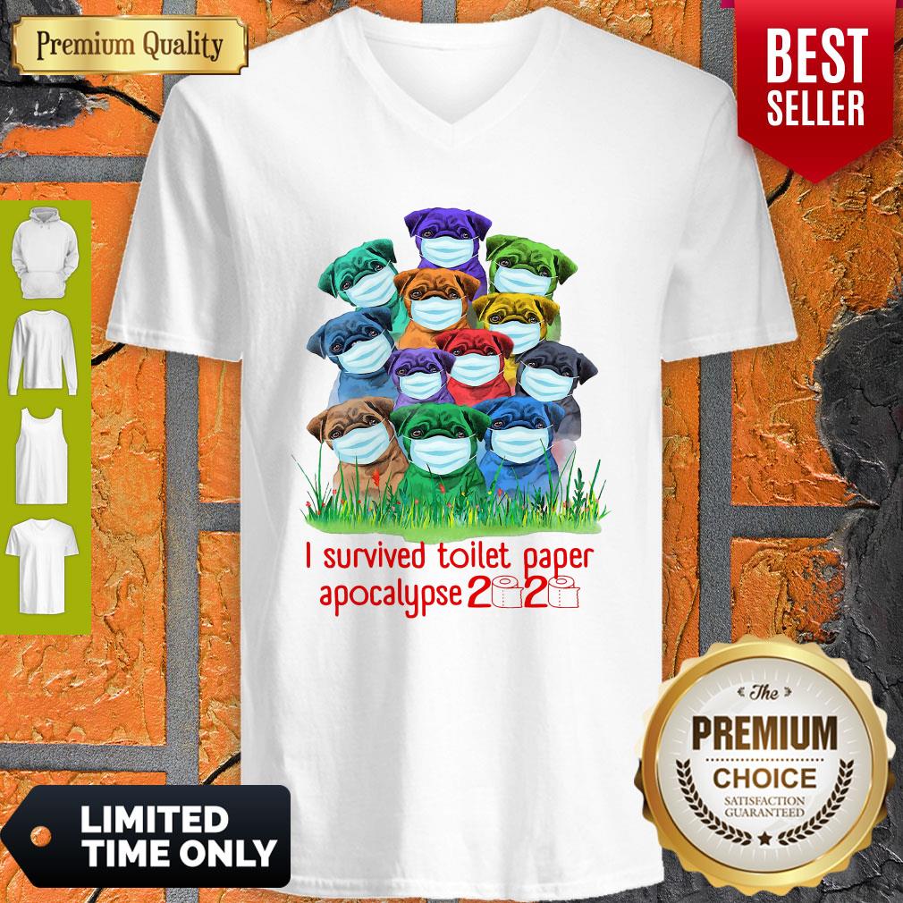 Awesome Pug I Survived Toilet Paper Apocalypse 2020 Shirt