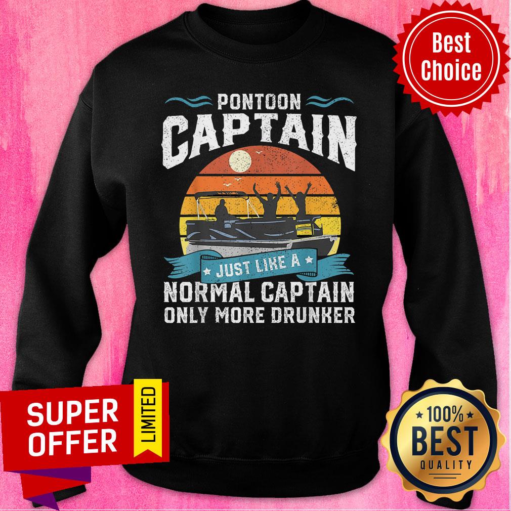 Vintage Pontoon Captain Just Normal Captain Only Shirt