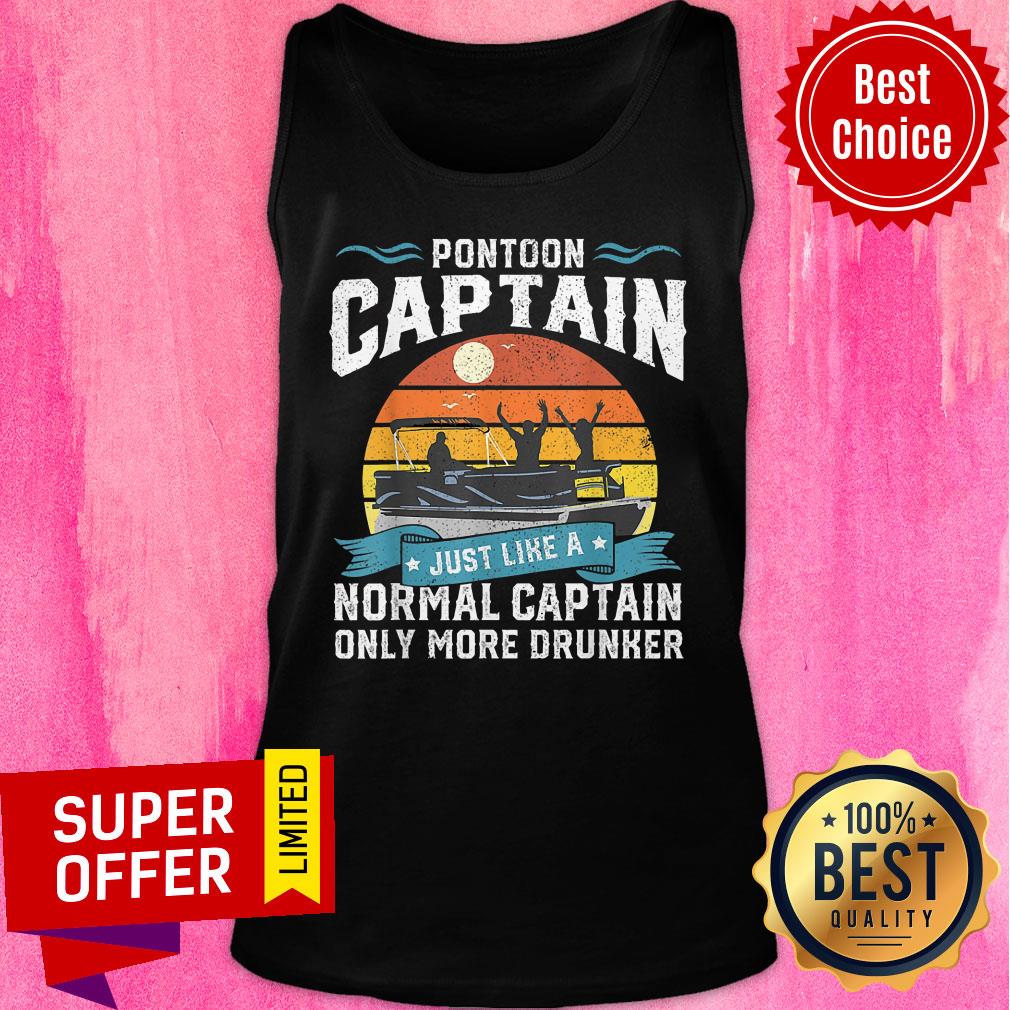 Vintage Pontoon Captain Just Normal Captain Only Shirt