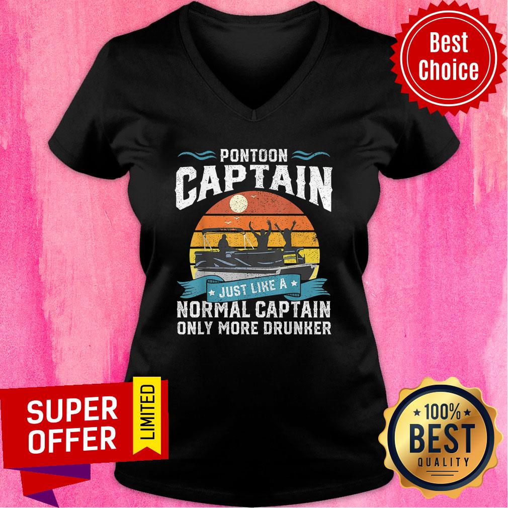 Vintage Pontoon Captain Just Normal Captain Only Shirt