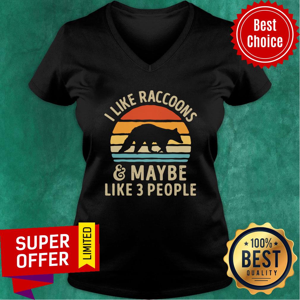 Vintage Retro I Like Raccoons And Maybe Like 3 People Shirt