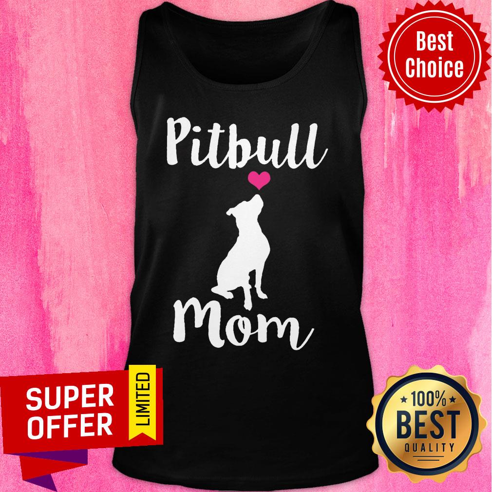 Womens Pitbull Mom Crewneck Shirt