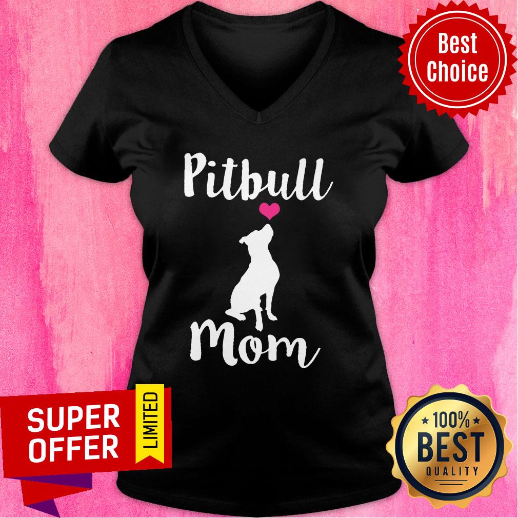 Womens Pitbull Mom Crewneck Shirt