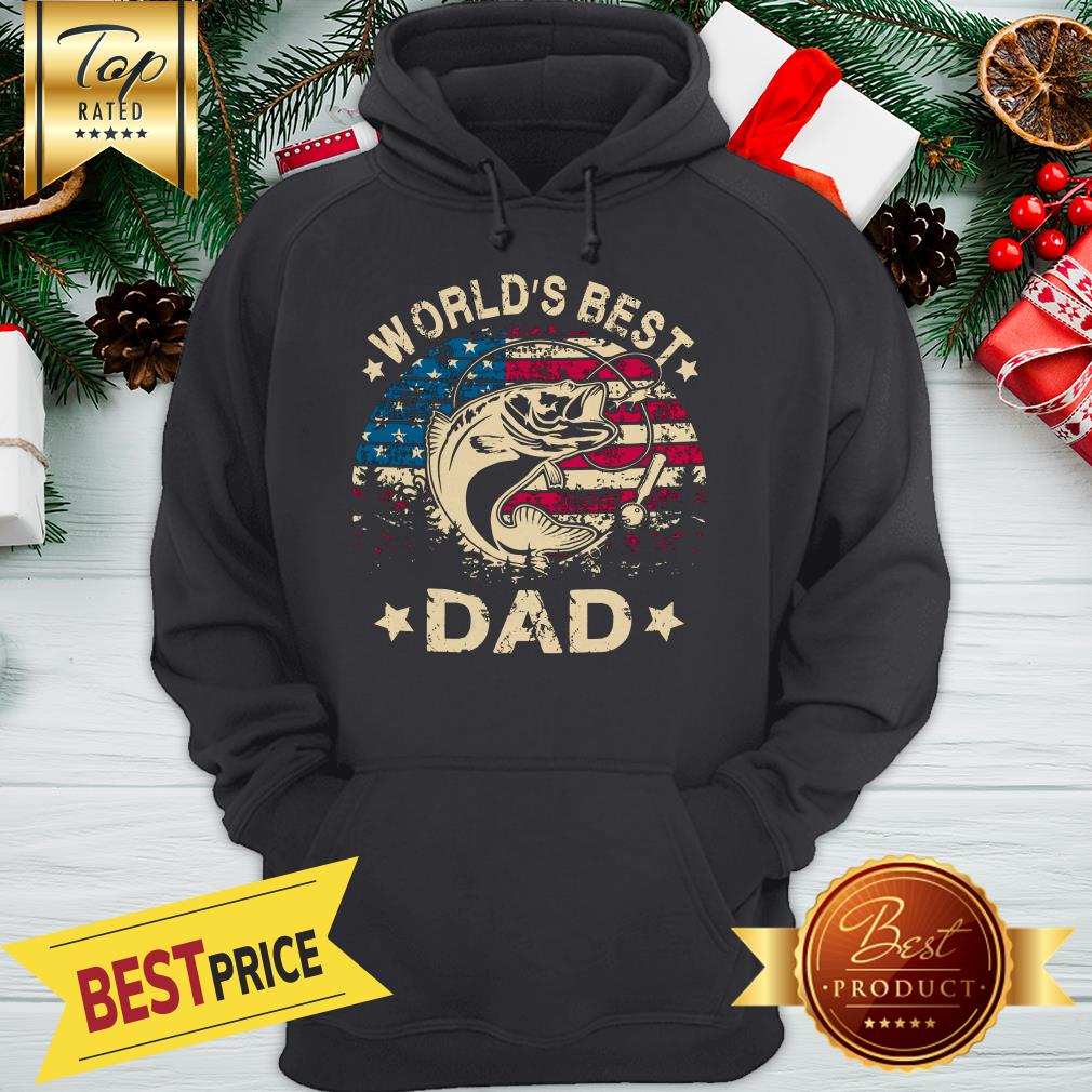 World’s Best Fishing Papa American Flag Shirt