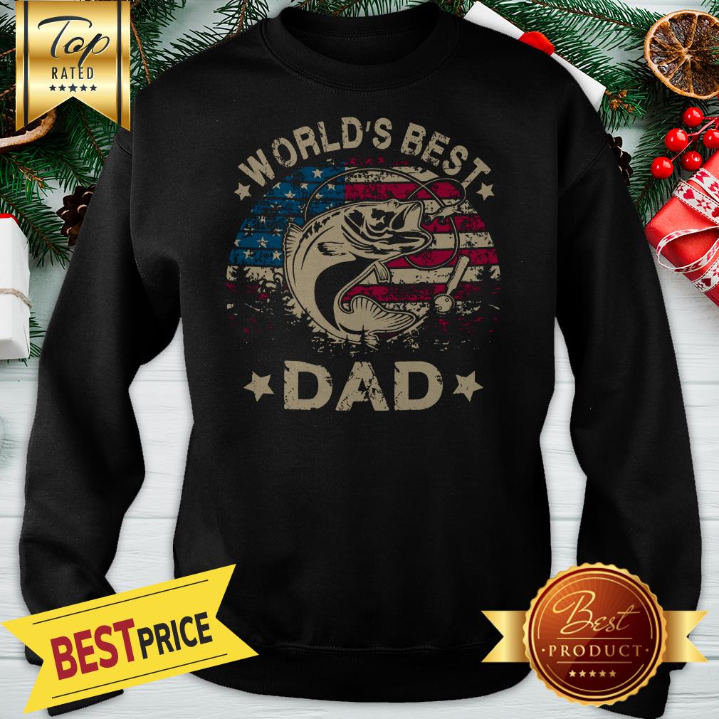 World’s Best Fishing Papa American Flag Shirt