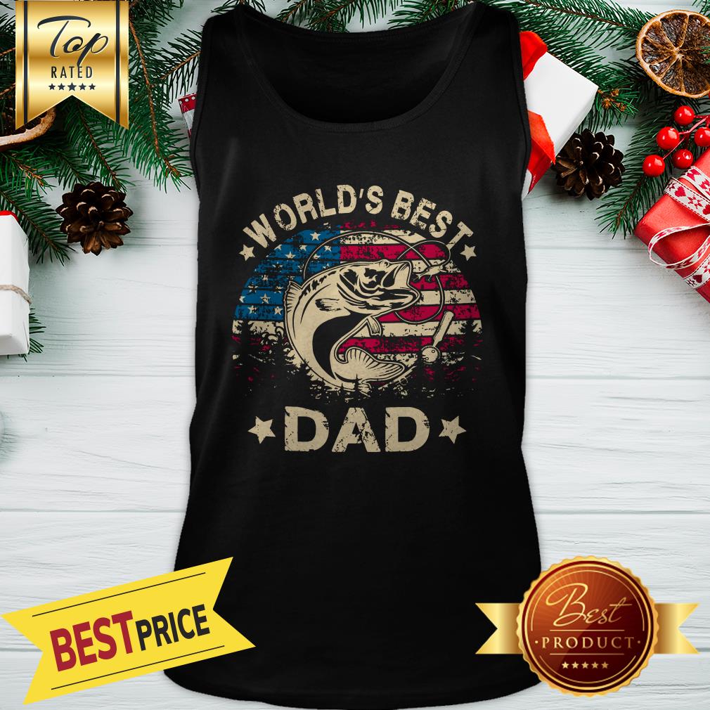 World’s Best Fishing Papa American Flag Shirt