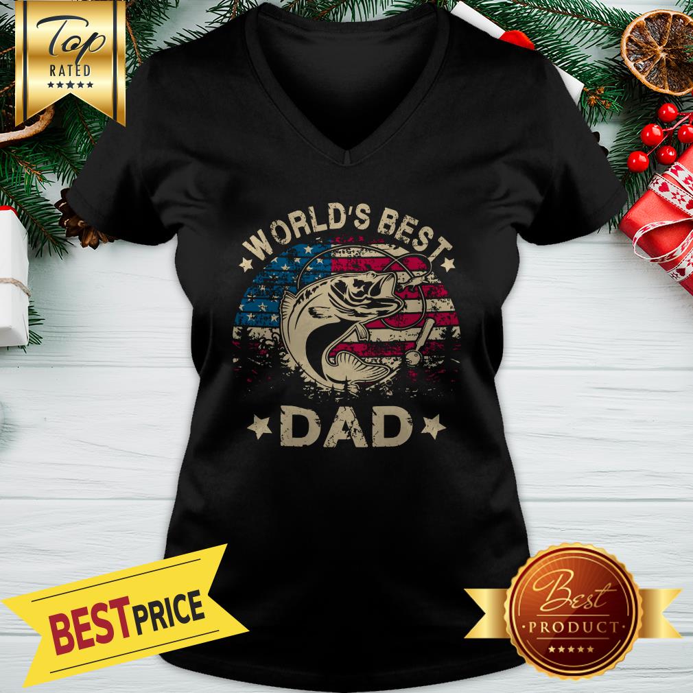 World’s Best Fishing Papa American Flag Shirt