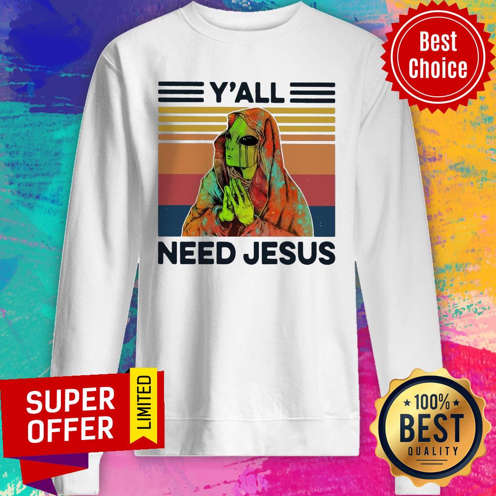 Y’all Need Jesus Alien Vintage Retro Shirt