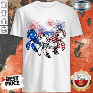 Hot American Flag Colors Turtle Lovers Shirt