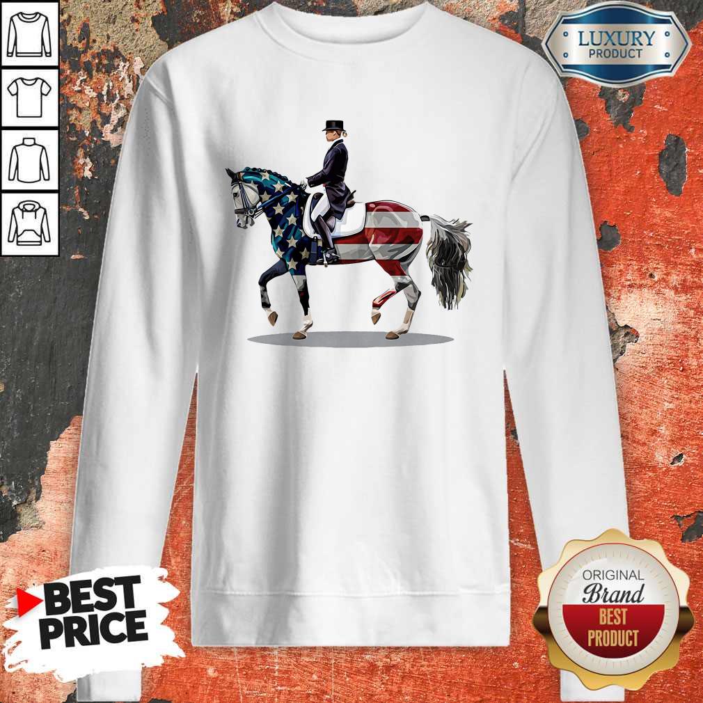 American Flag Dressage Horse Shirt