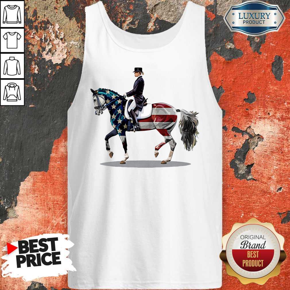 American Flag Dressage Horse Shirt