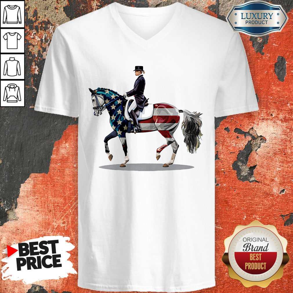 American Flag Dressage Horse Shirt