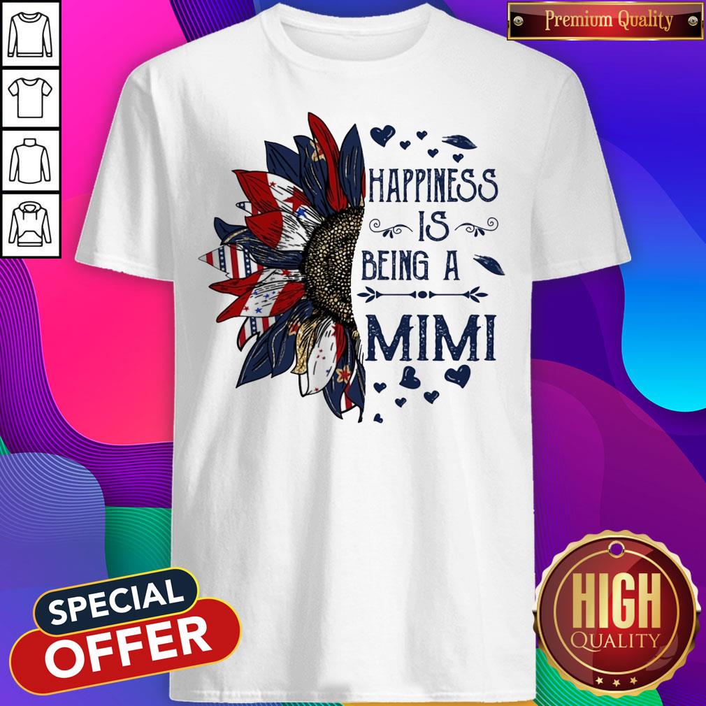 American Flag Sunflower Happiness Is Being A Mimi Shirt