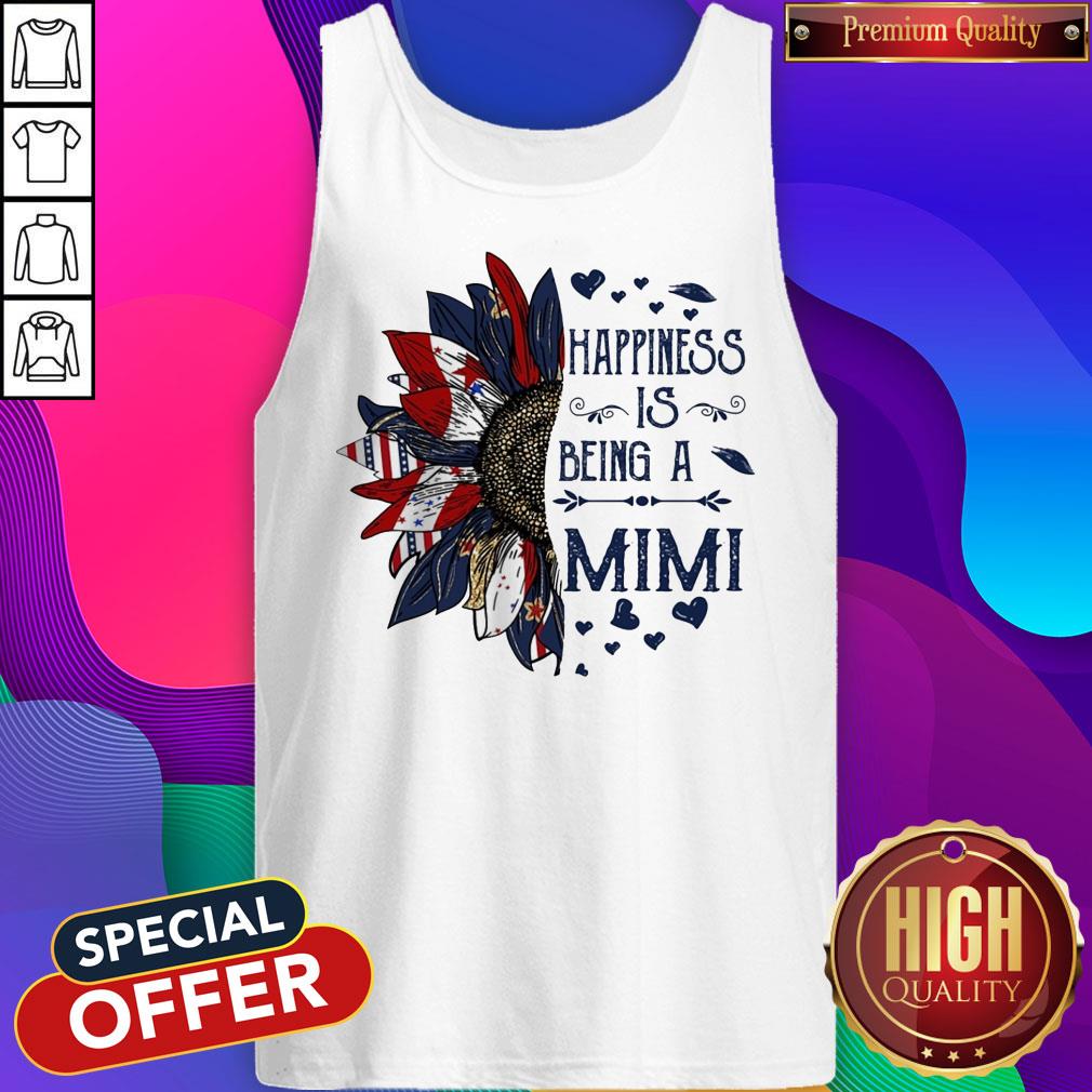 American Flag Sunflower Happiness Is Being A Mimi Shirt