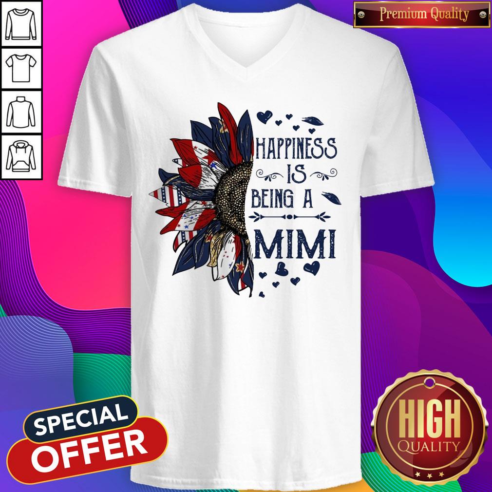 American Flag Sunflower Happiness Is Being A Mimi Shirt