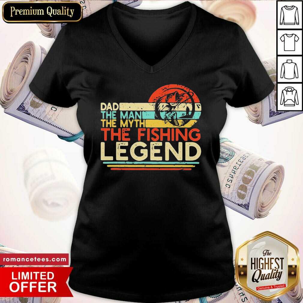 Awesome Dad The Man The Myth The Fishing Legend Vintage Shirt