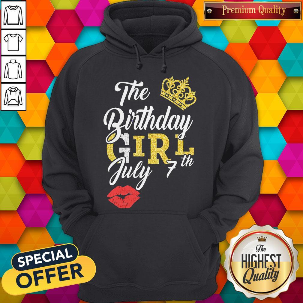 Awesome Queen Lip The Birthday Girl July 7th Diamond Shirt