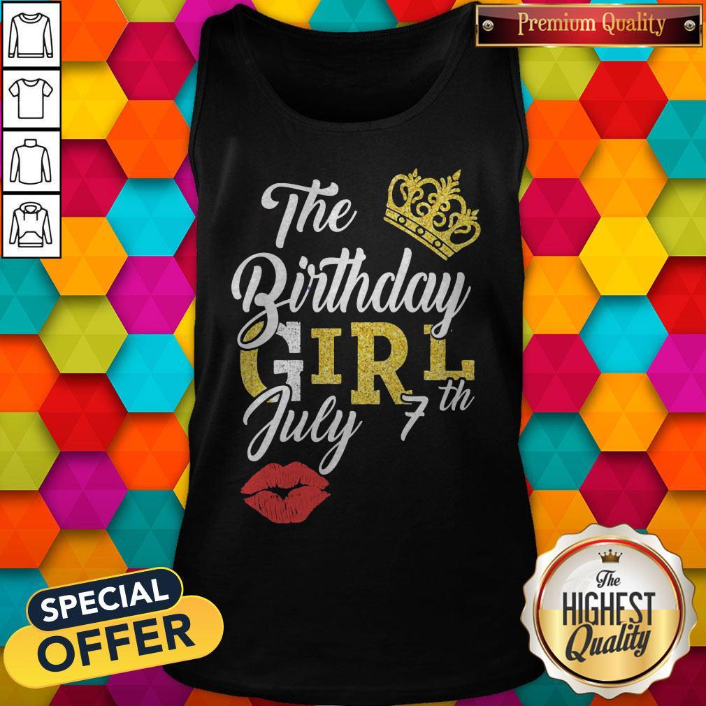 Awesome Queen Lip The Birthday Girl July 7th Diamond Shirt