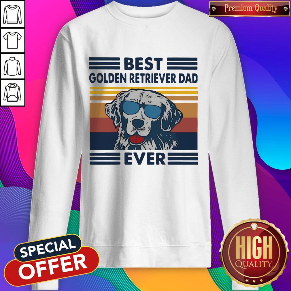 Best Golden Retriever Dad Ever Vintage Shirt