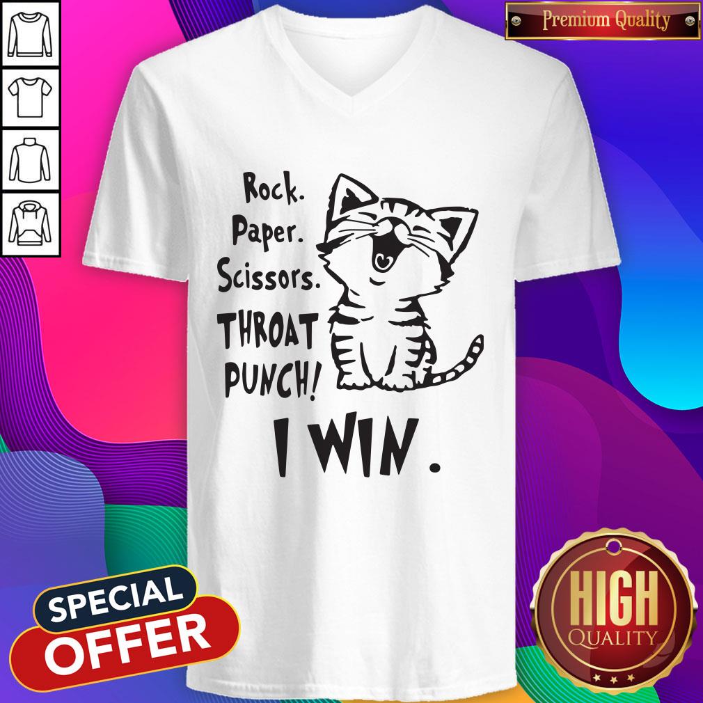Cat Rock Paper Scissat Punch I Win Shirt