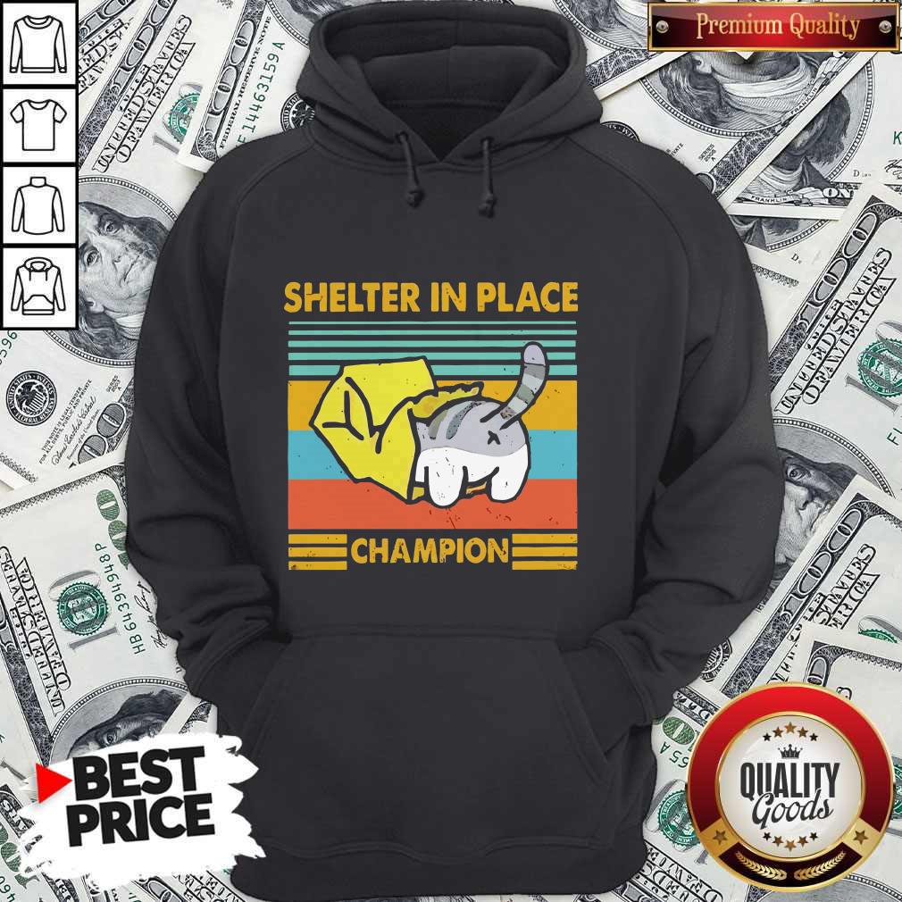 Cat Shelter In Place Champion Vintage Shirt
